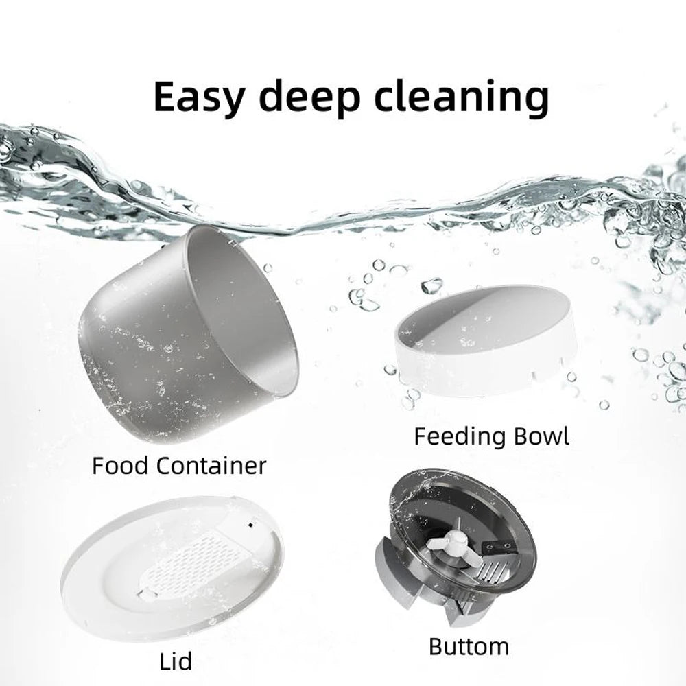 Smart Automatic 3L Cat Feeder Bowls With HD Camera And Timer Control