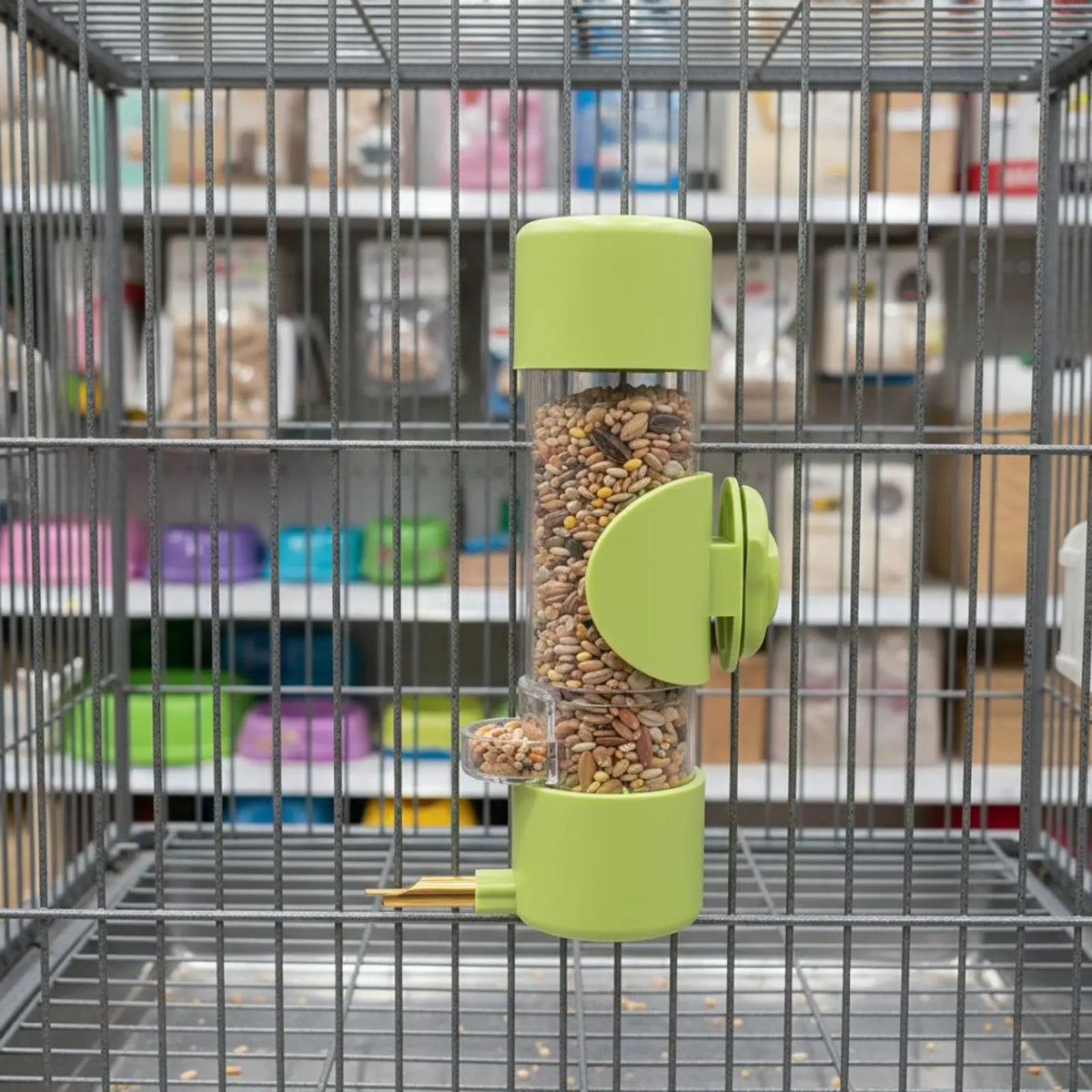 Seed Separating Feeder Splash-Resistant No Mess Bird Feeder Large Bird Food Box Perch Design