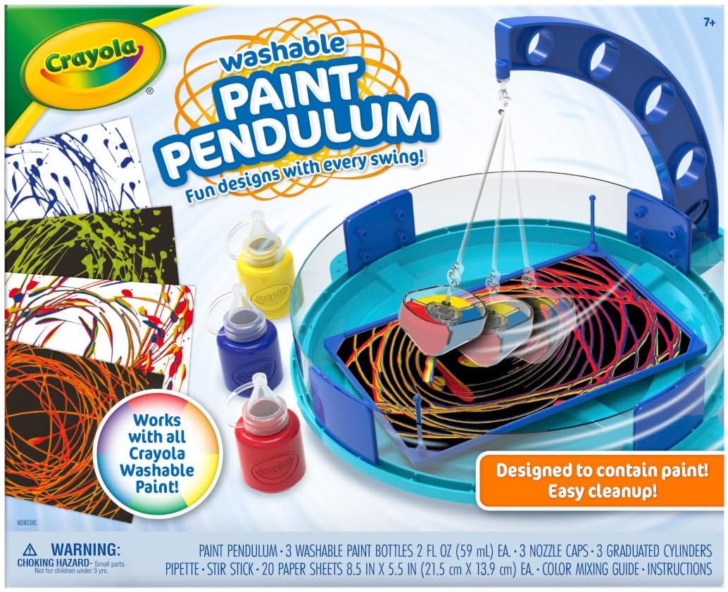 Crayola Paint Pendulum (30pcs), Washable Paint Kit, Kids Arts & Crafts, Art Toys for Girls & Boys, Gift for Kids, Ages 7+