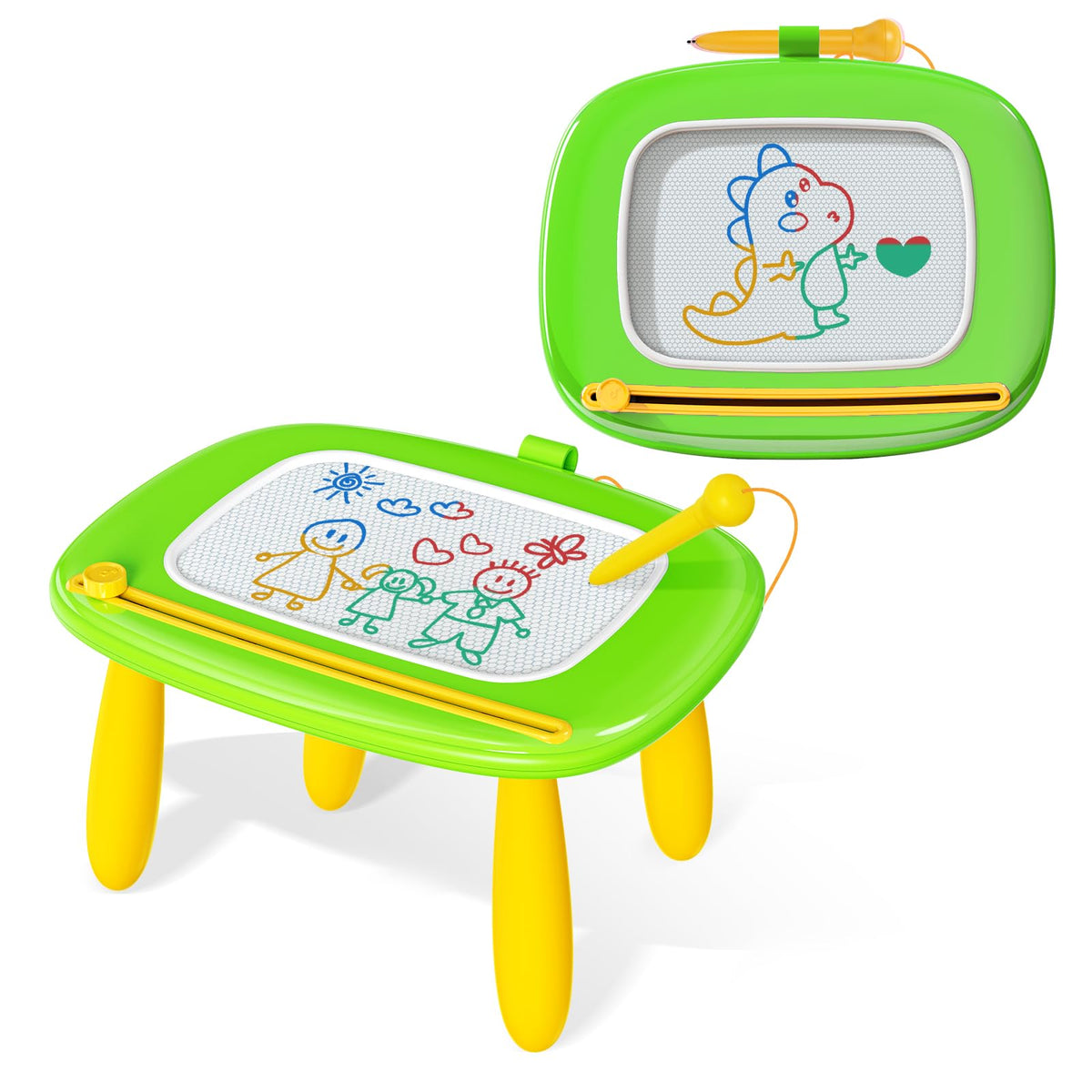 Kikidex Magnetic Drawing Board, Toddler Girl Toys for 1-3 Year Old, Doodle Board Pad Learning and Educational Toys for 1 2 3 Year Old Kids Birthday Gift (Light Blue)