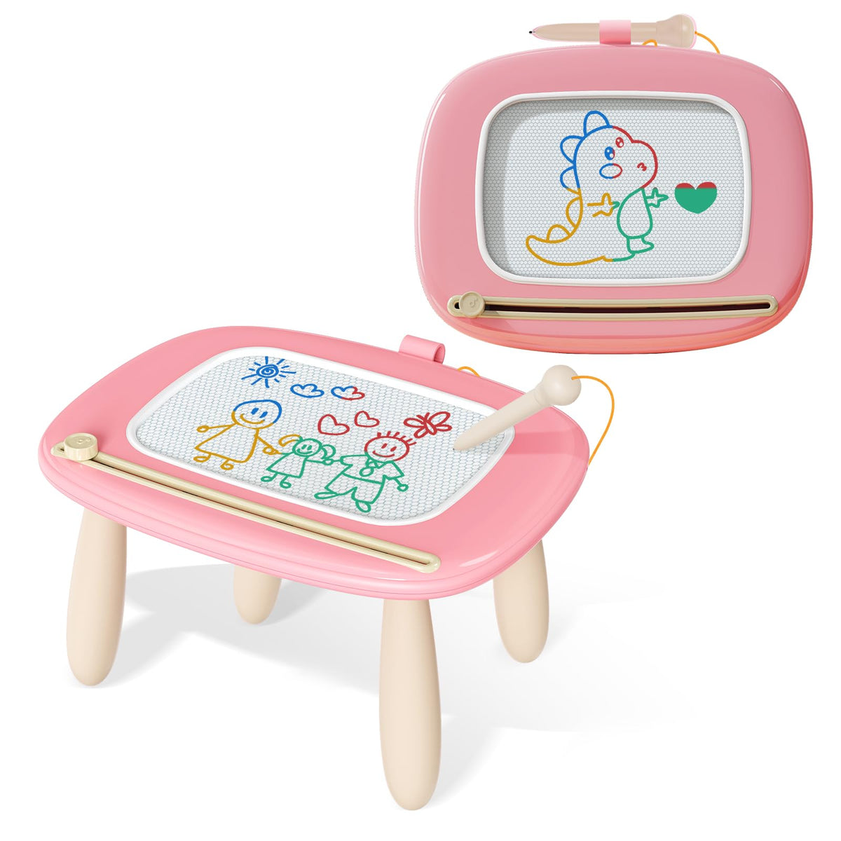 Kikidex Magnetic Drawing Board, Toddler Girl Toys for 1-3 Year Old, Doodle Board Pad Learning and Educational Toys for 1 2 3 Year Old Kids Birthday Gift (Light Blue)