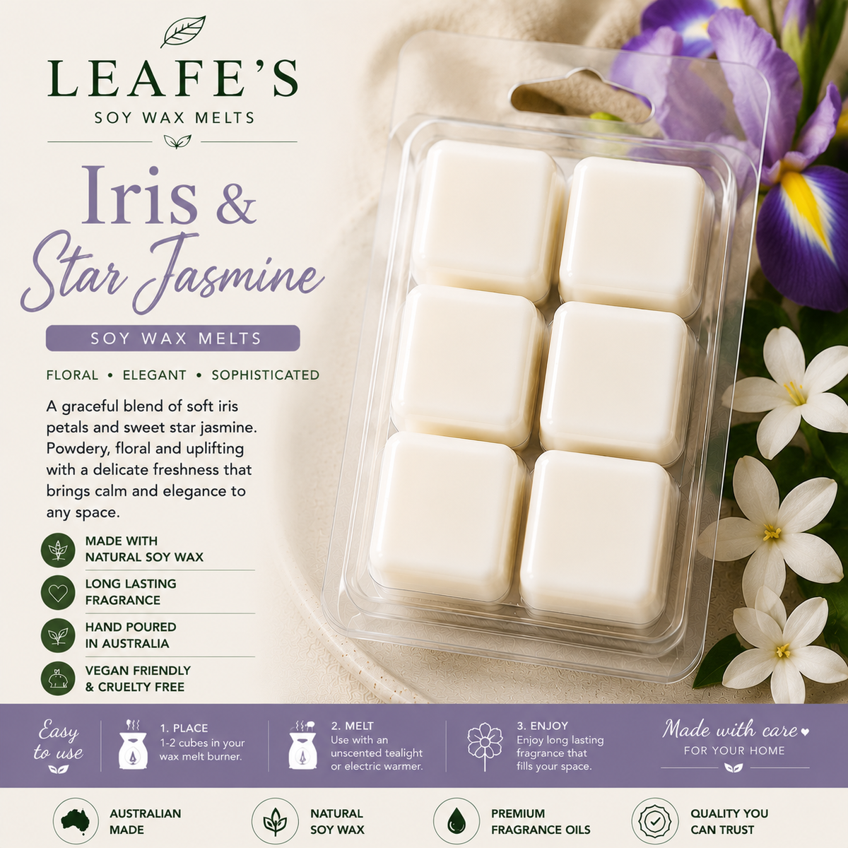 Iris & Star Jasmine - soy wax melts