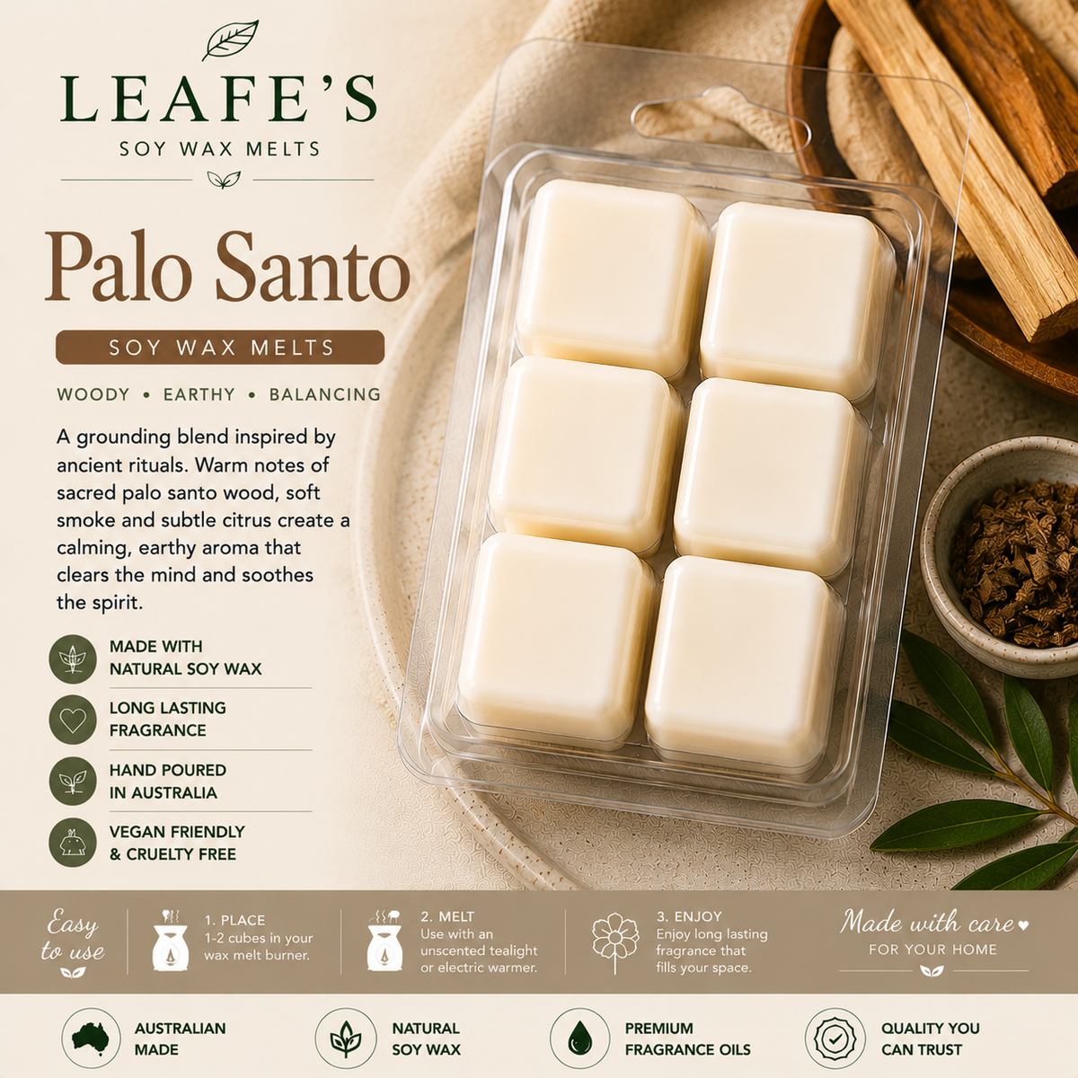 Palo Santo - soy wax melts