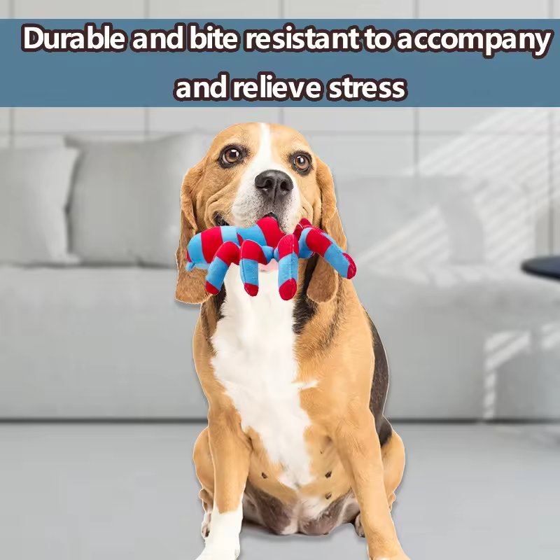 Pet plush dog toys that produce sound are bite resistant and clean teeth