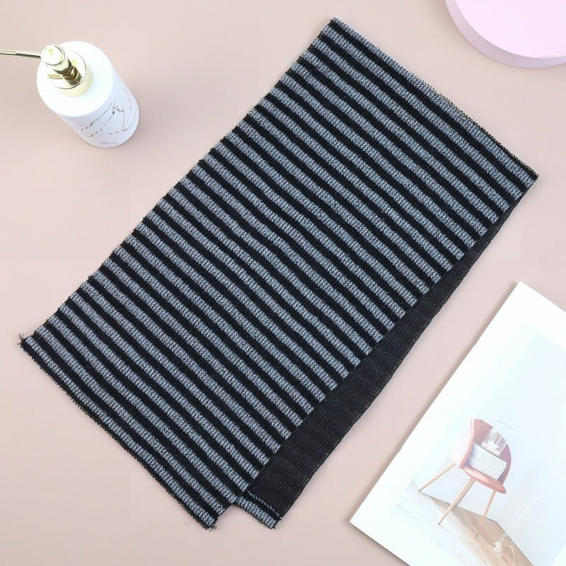Striped Bath Scrubber Long Strip Nylon Sauna Towel Thickened Adult Back Scrubber
