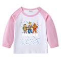 Children's round neck cartoon long sleeved shirt