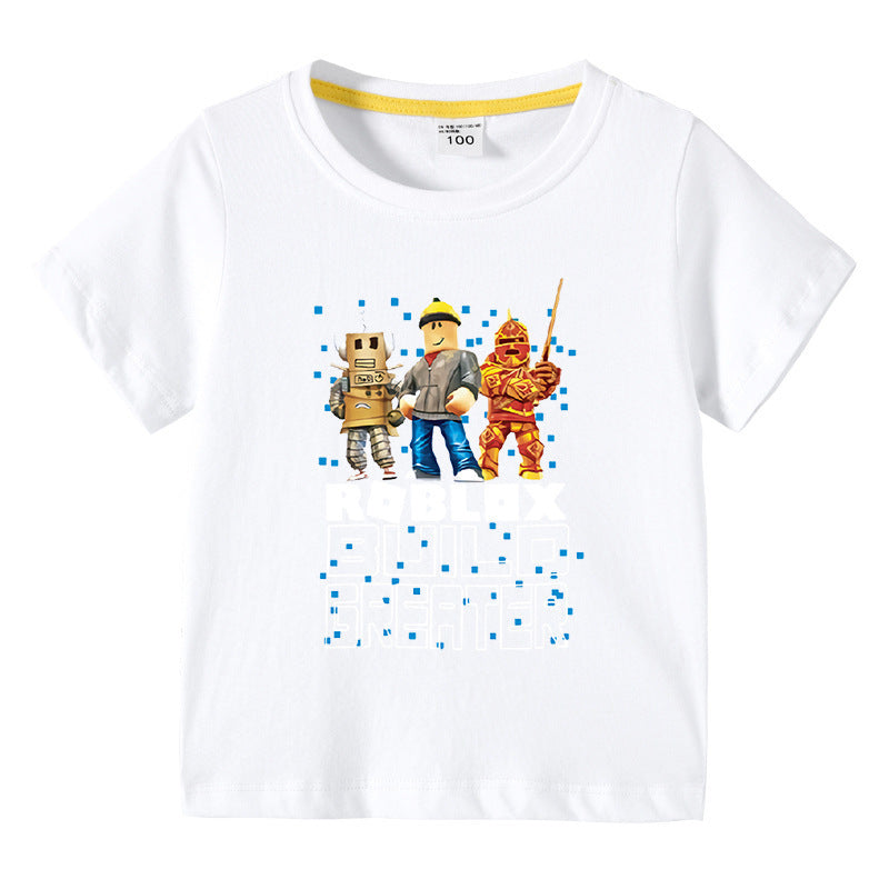 Children's summer short sleeved T-shirt