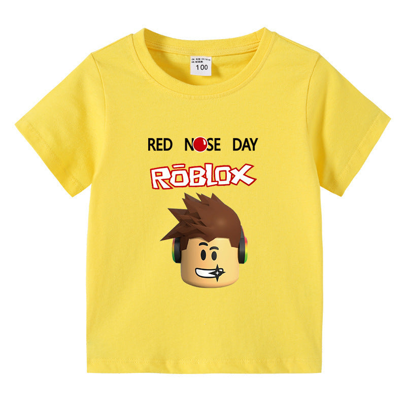 Children's summer short sleeved T-shirt
