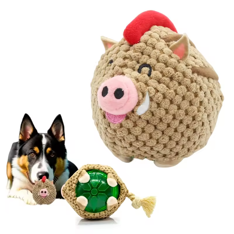 Interactive pet toys dog balls teeth grinding training bite resistance and sound making dog toys