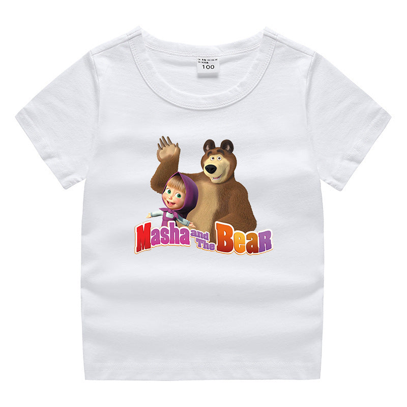 Children's summer short sleeved T-shirt