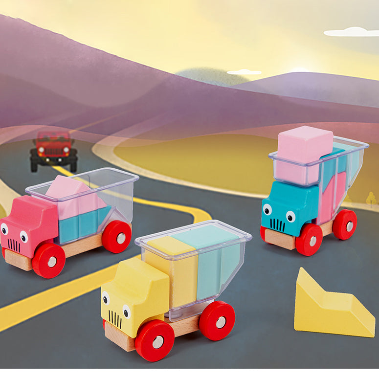 Truck Building Blocks Car Educational Toys Parent-Child Interaction Motherland Version Board Game Space Sense Logical Thinking Training