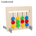 Double-sided Color and Fruit Pairing Game Children Wooden Toys Logical Reasoning Training Kids Educational Toys Montessori