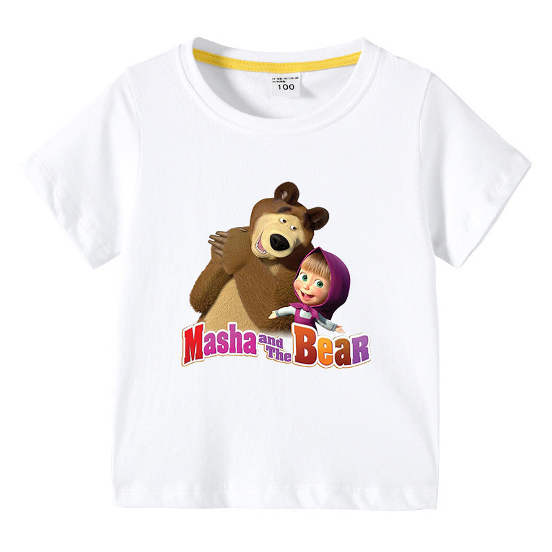Children's summer short sleeved T-shirt