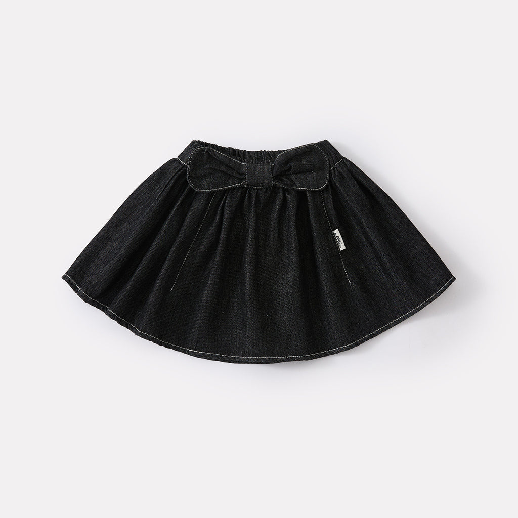 Print Star Short Sleeve Baby Girl Summer Casual Stylish Denim Skirt