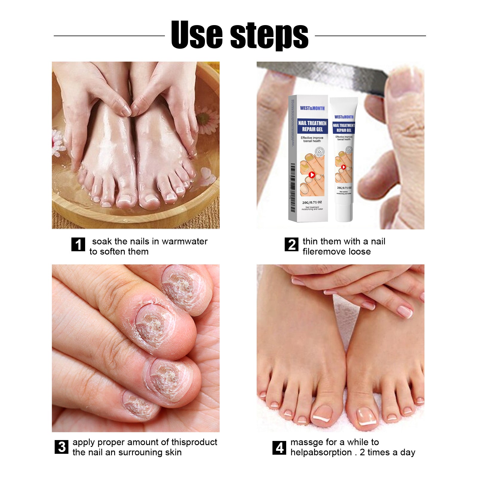 Nail Care Cream Hand, Foot And Nails Gentle Clean Soft Nails Shine Nail Care Cream