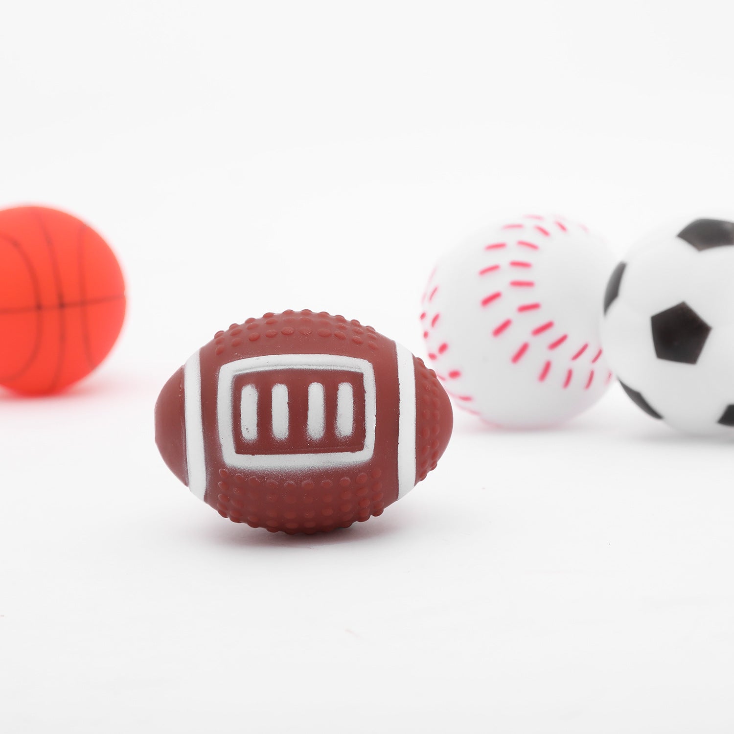 Pet Toys Basketball Soccer Rugby Tennis Latex Throwing Biting Resistant Sound Relief Dog Toys