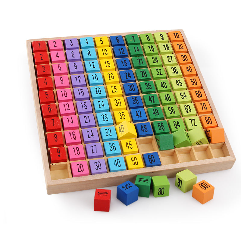 Montessori Educational Wooden Toys for Children Baby Toys 99 Multiplication Table Math  Arithmetic Teaching Aids for Kids