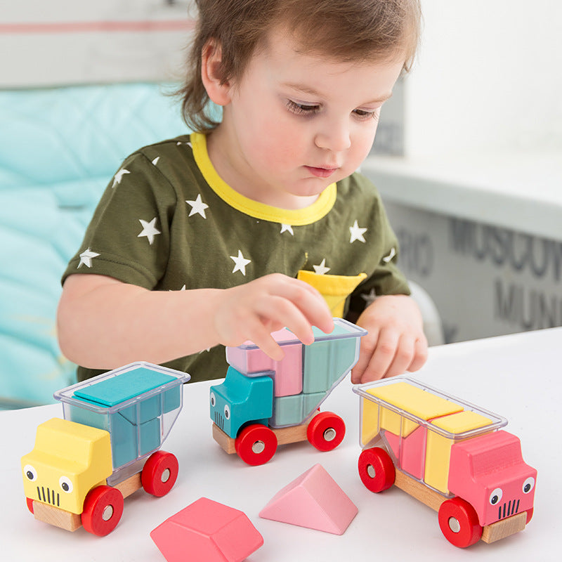 Truck Building Blocks Car Educational Toys Parent-Child Interaction Motherland Version Board Game Space Sense Logical Thinking Training