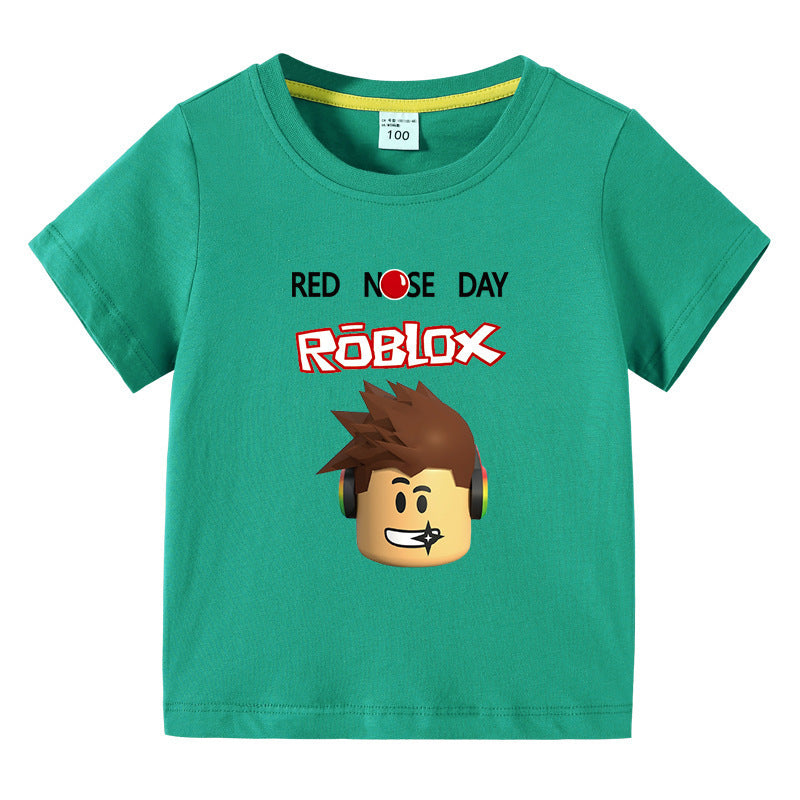 Children's summer short sleeved T-shirt