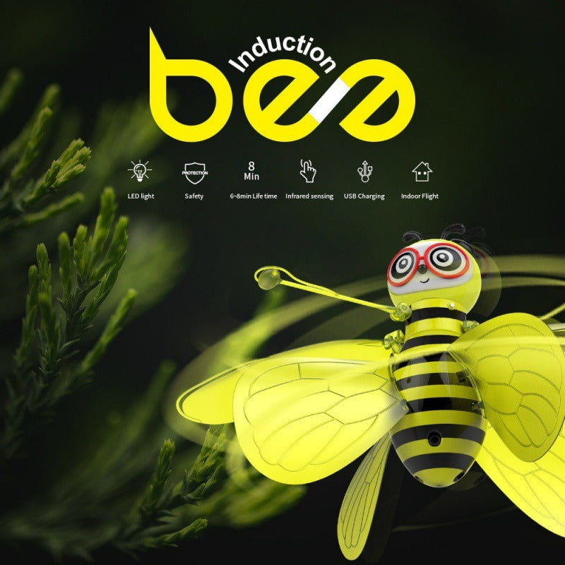 Hot Selling Sensing Aircraft Will Glow Little Bees Children Sensing Little Flying Fairy Toys Suspension Toys