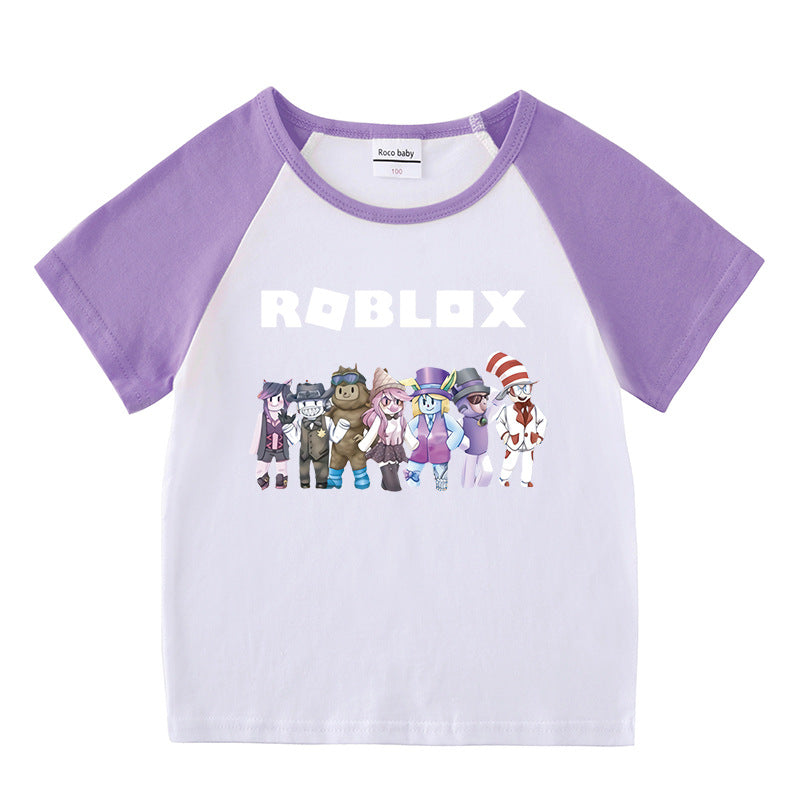 Children's summer short sleeved T-shirt