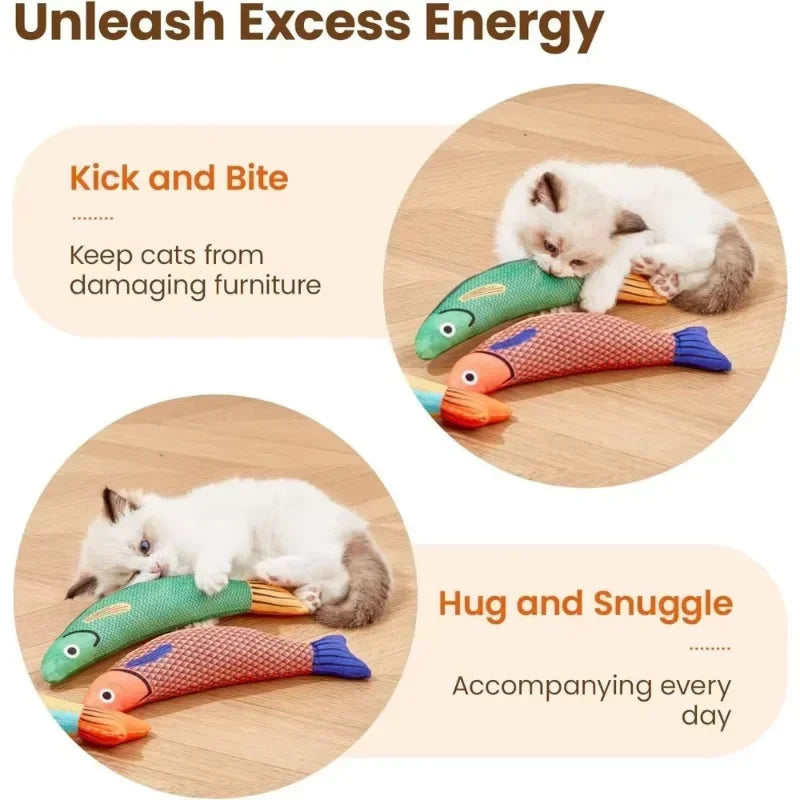 Cat toys catnip fish teeth grinding bite resistant