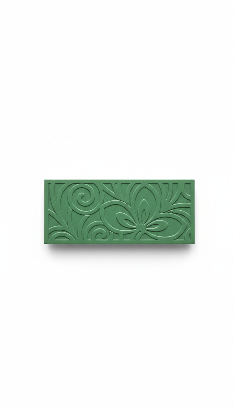 Embossed Door Sign in Fern Green