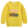 Children's cotton T-shirt with round neck and long sleeved base