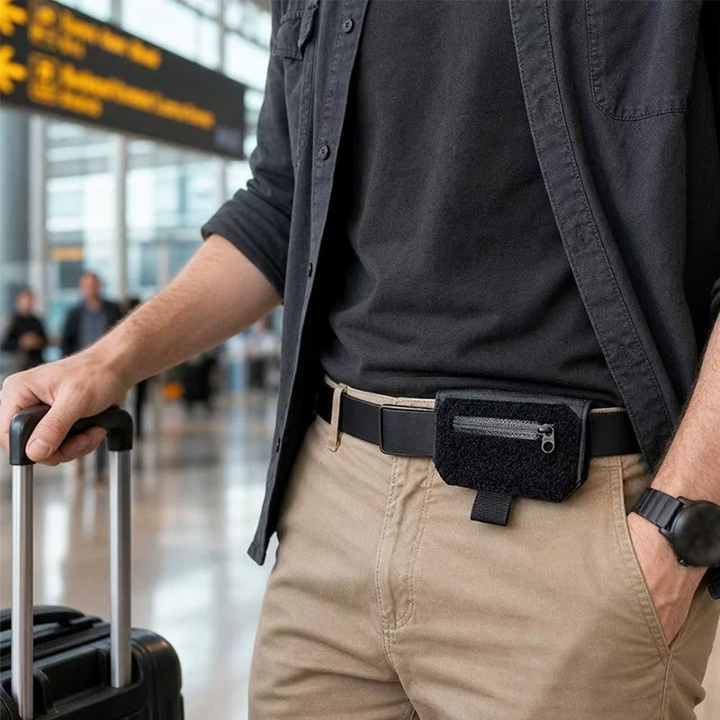 Tactical EDC Belt Loop Wallet – Discrete Anti-Theft Pouch for Passport & Valuables, Lightweight Daily Carry Organizer