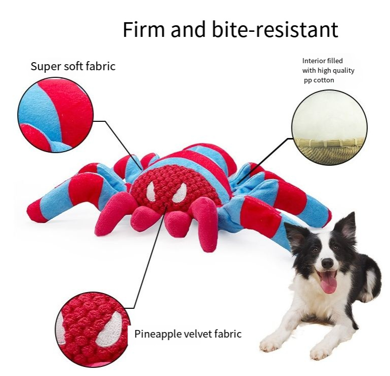 Pet plush dog toys that produce sound are bite resistant and clean teeth