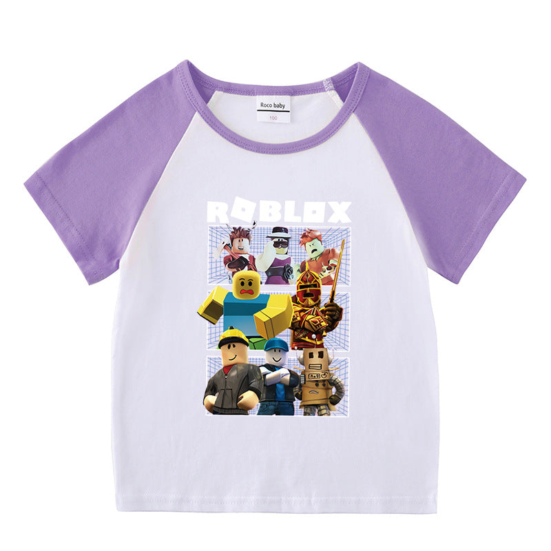 Children's summer clothing short sleeved T-shirt for men and women