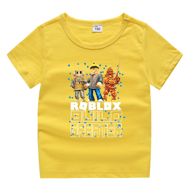 Children's summer short sleeved T-shirt