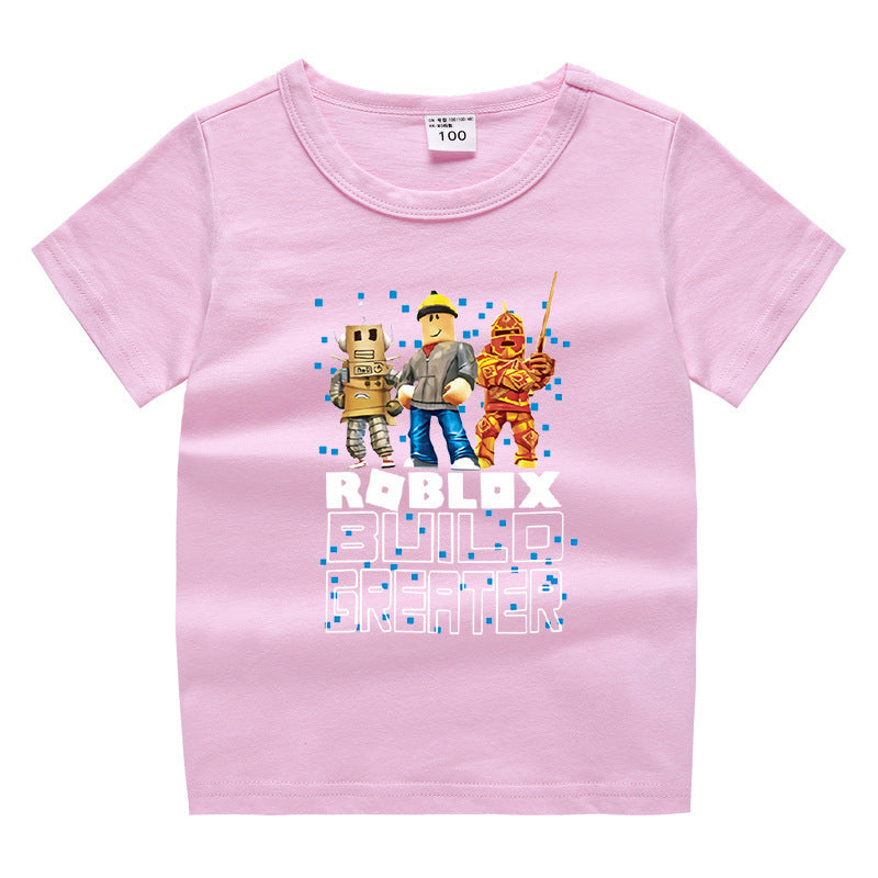 Children's summer short sleeved T-shirt