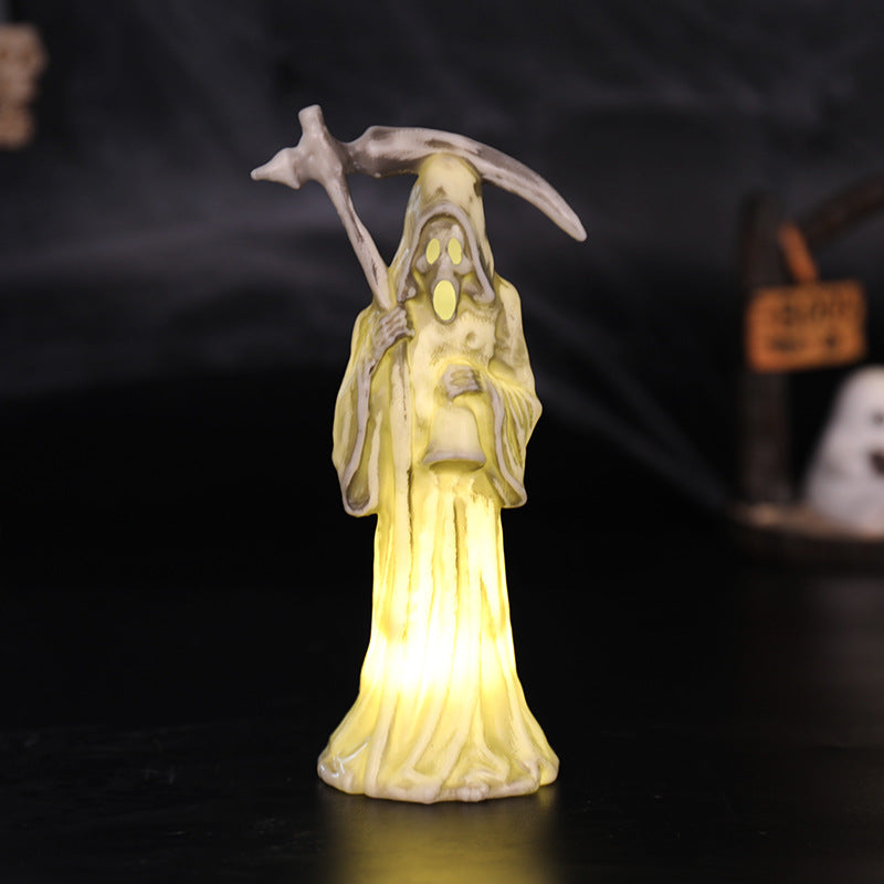 Halloween Grim Reaper Scythe Decorative Glow Night Light Desk Lamp
