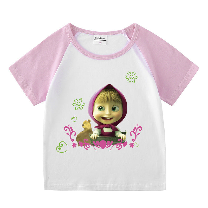 Children's summer short sleeved T-shirt