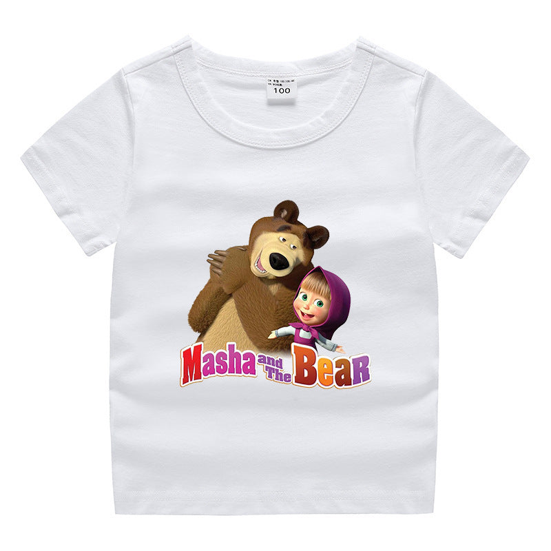 Children's summer short sleeved T-shirt