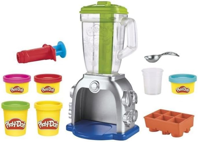 Play Doh Swirlin' Smoothies Toy Blender Playset, Play Kitchen Appliances, Kids Arts and Crafts Toys for 3 Year Old Girls and Boys and Up