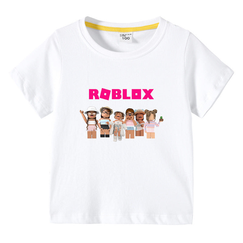 Children's summer short sleeved T-shirt