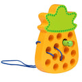 Insects Eat Apples 0.33 Threading Hands On Toys Children's Early Education Puzzle Wooden Toys Montessori Early Education Beads Threading Building Blocks Threading Game Building Blocks