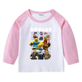 Children's game round neck cartoon long sleeved shirt