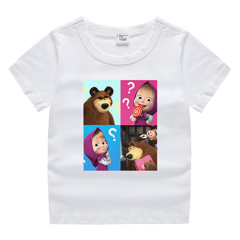 Children's summer short sleeved T-shirt
