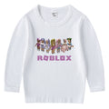 Children's cotton T-shirt with round neck and long sleeved base