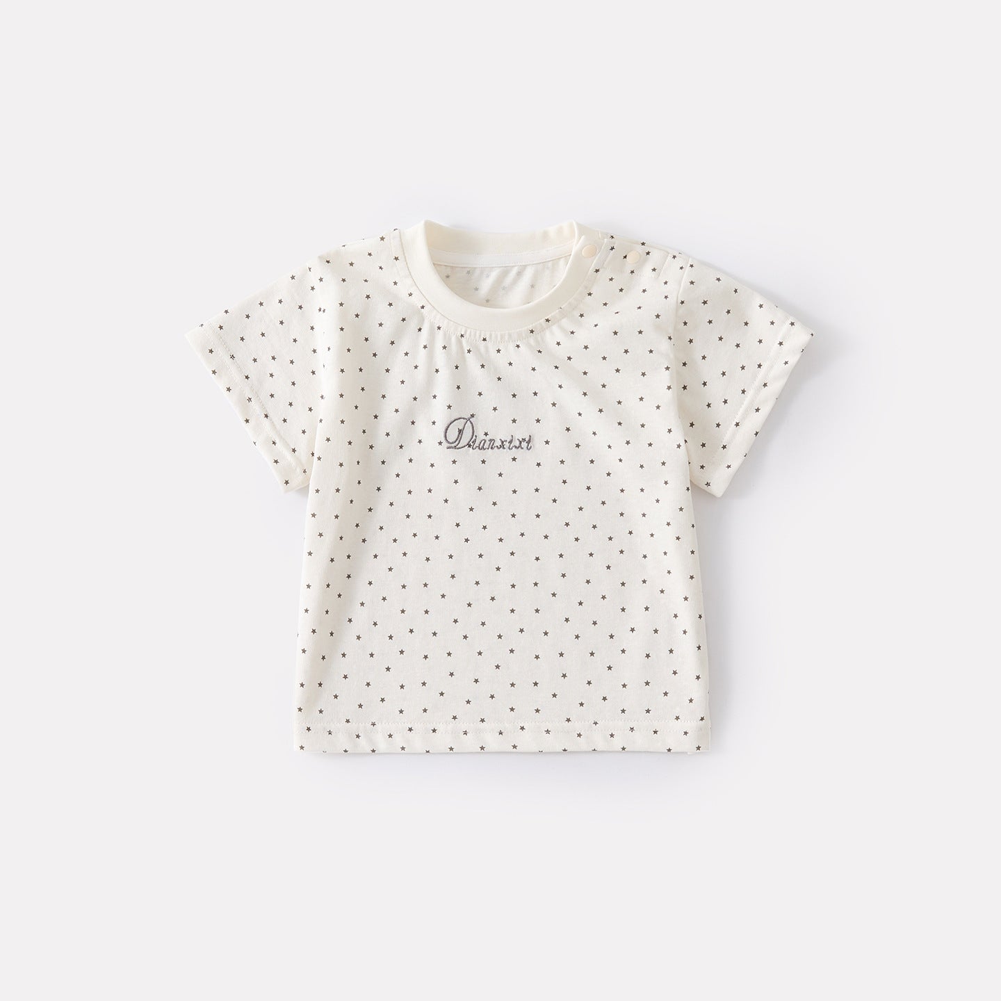 Print Star Short Sleeve Baby Girl Summer Casual Stylish Denim Skirt