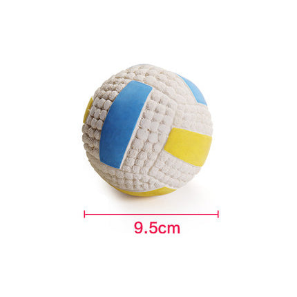 Dog Toys Latex Rugby Tennis Dog Bite Sound Ball Pet Toys