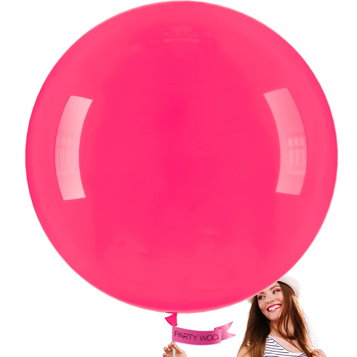 PartyWoo White Balloons 155pcs Matte White Latex Balloons Different Sizes