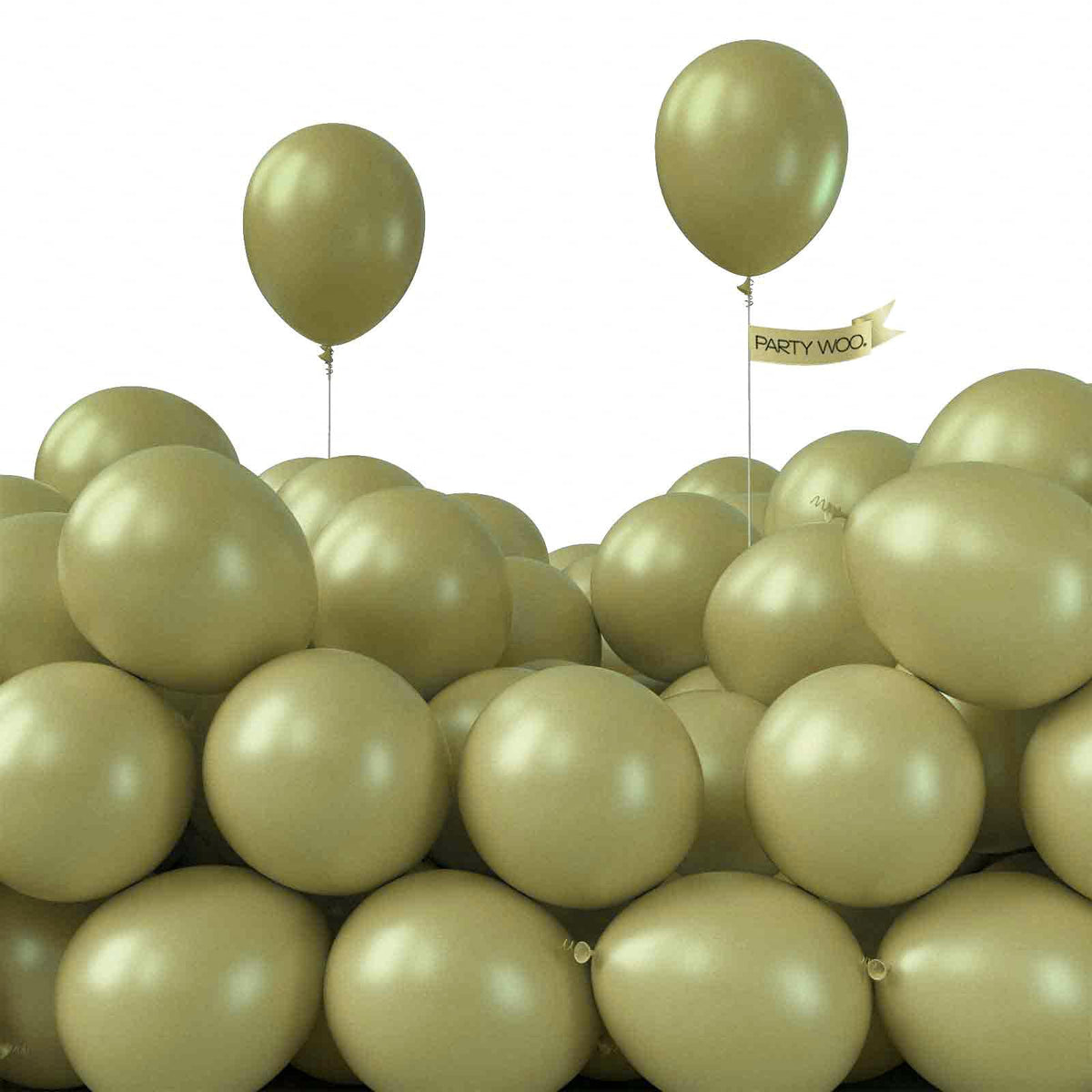 PartyWoo White Balloons 155pcs Matte White Latex Balloons Different Sizes