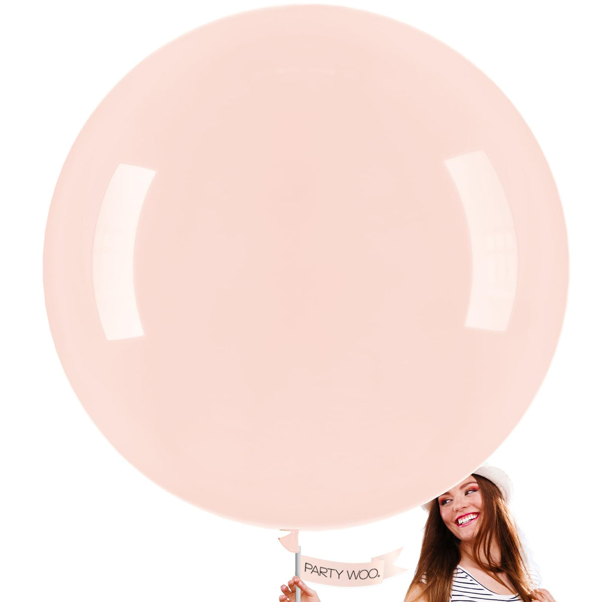 PartyWoo White Balloons 155pcs Matte White Latex Balloons Different Sizes