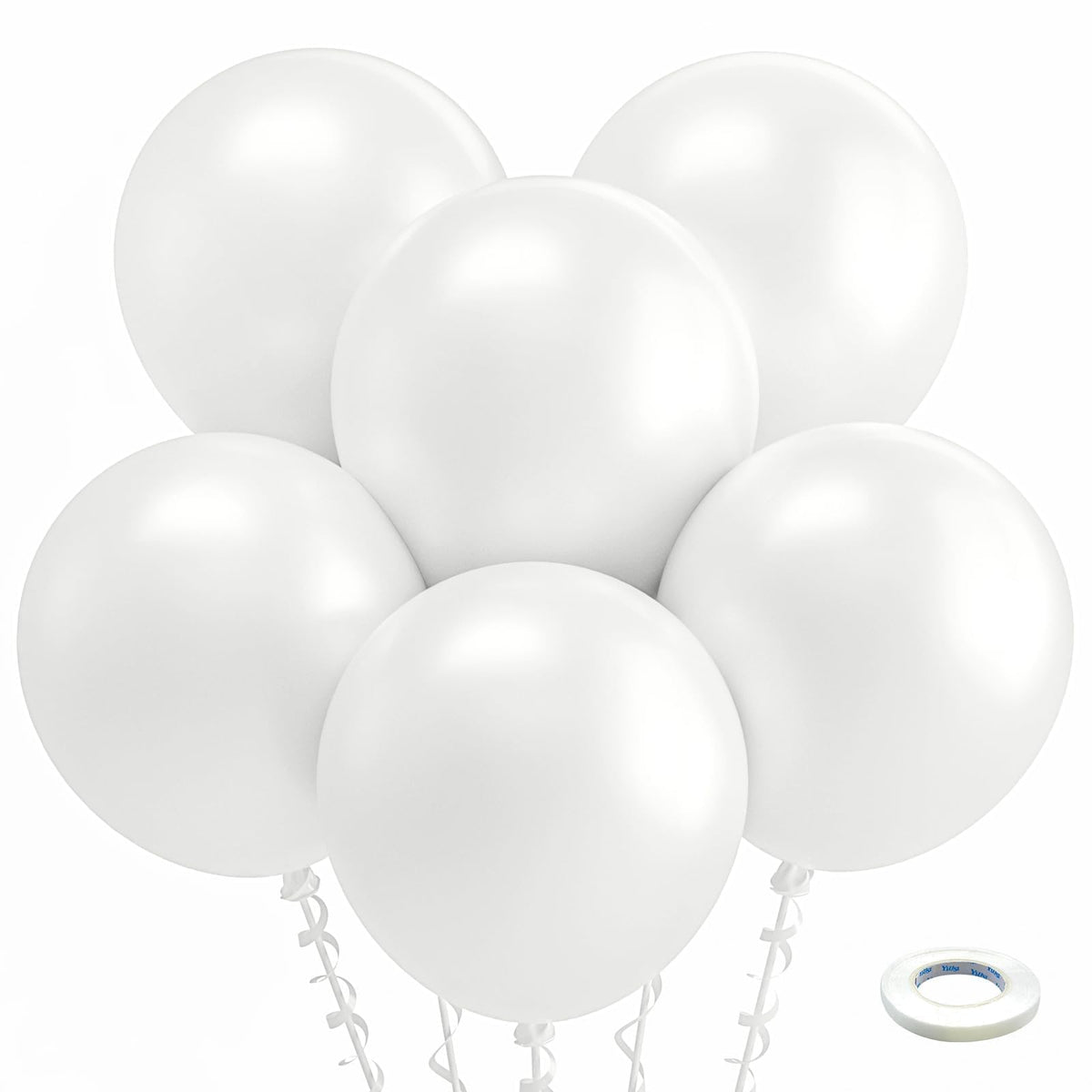 Bezente Assorted Latex Rainbow Balloons 100 Pack 12 inch