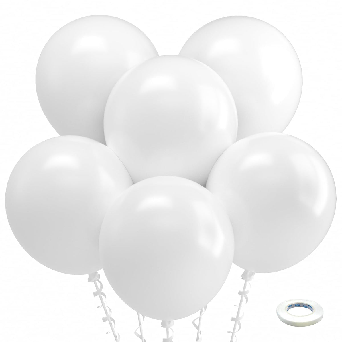 Bezente Assorted Latex Rainbow Balloons 100 Pack 12 inch