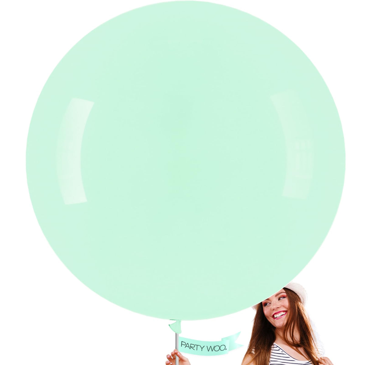 PartyWoo White Balloons 155pcs Matte White Latex Balloons Different Sizes
